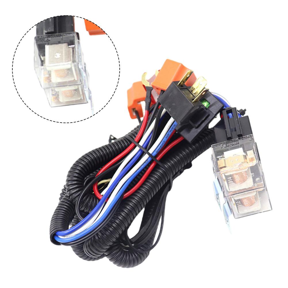 12V 80A Wiring Kit H4 Headlight Relay For Headlight Upgrade High Temperature Resistant Headlight Relay Harness Wiring Kit
