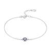 Modian Real 925 Silver Round Exquisite Lucky Eyes Pave Zirconia Bracelet For Women Adjustable Chain Fine Jewelry Gifts