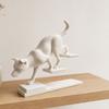 DYS 3D Printed Cat Dog Figurine, Stair Animal Sculpture, Cat/Dog Shape Stepping Artistic Desktop Ornament Gift