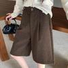 Women's High-Waist Wool Trousers: Autumn/Winter Wide-Leg, Mid-Length 2025