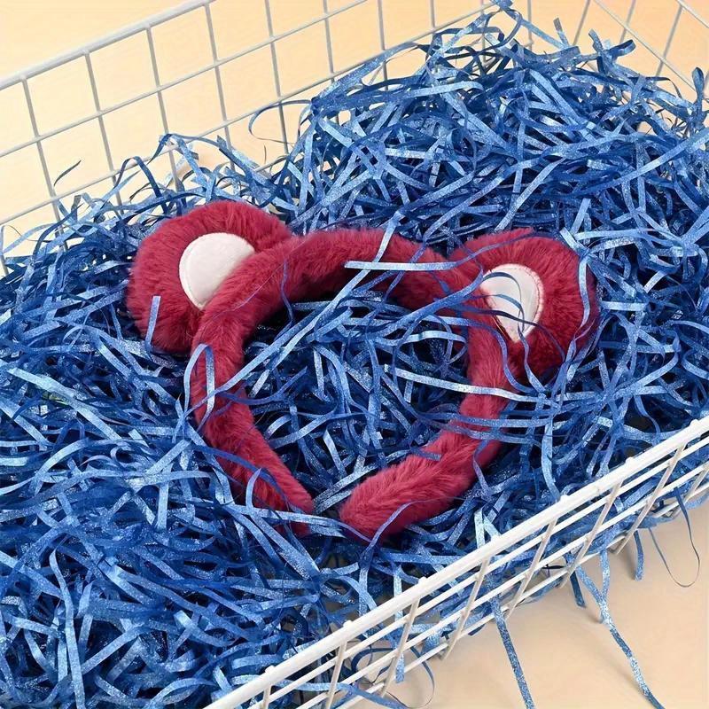 500g/pack Colorful Sparkling Shredded Crinkle Raffia Paper Raffia Stuffing Diy Wedding Party Gift Box Candy Material Packaging Filling Crepe Paper