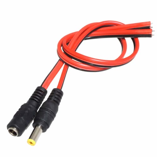 KAUMO DC Power Connector, 5.5mm Outer Diameter, 2.1mm Inner Diameter (1 Plug/1 Jack)