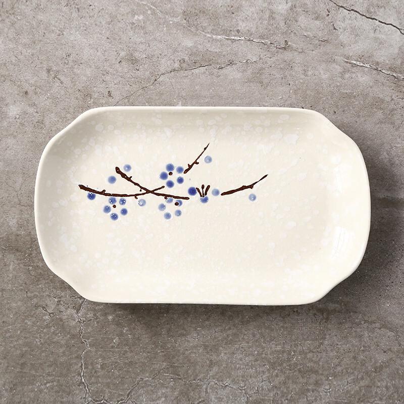 

Drienn Japanese Style Underglaze Ceramic Rectangular Plate