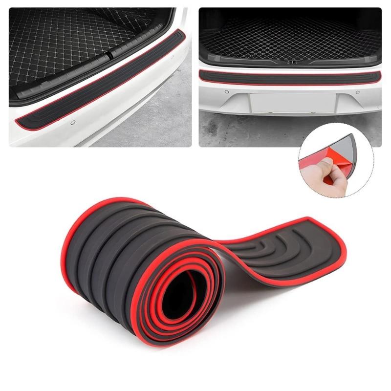 Universally Car Trunk Door Sill Plate Protector Rear Bumper Guard Rubber Mouldings Pad Trim Cover Strips Car Styling