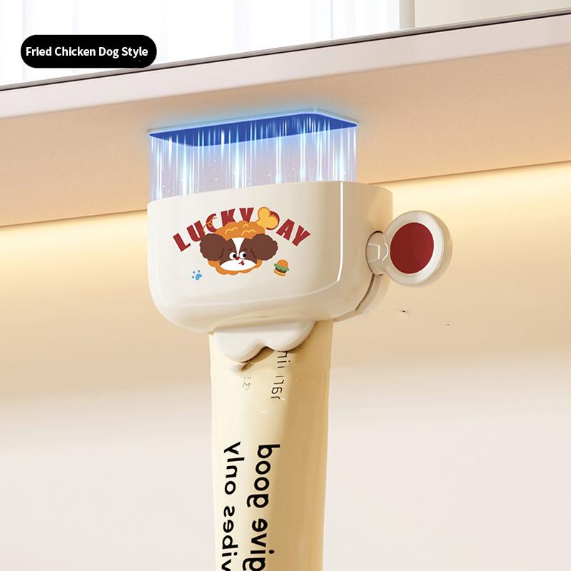 Toothpaste squeezer set for dogs and rabbits, magnetic wall mounted, including toothpaste clip and facial cleanser clip