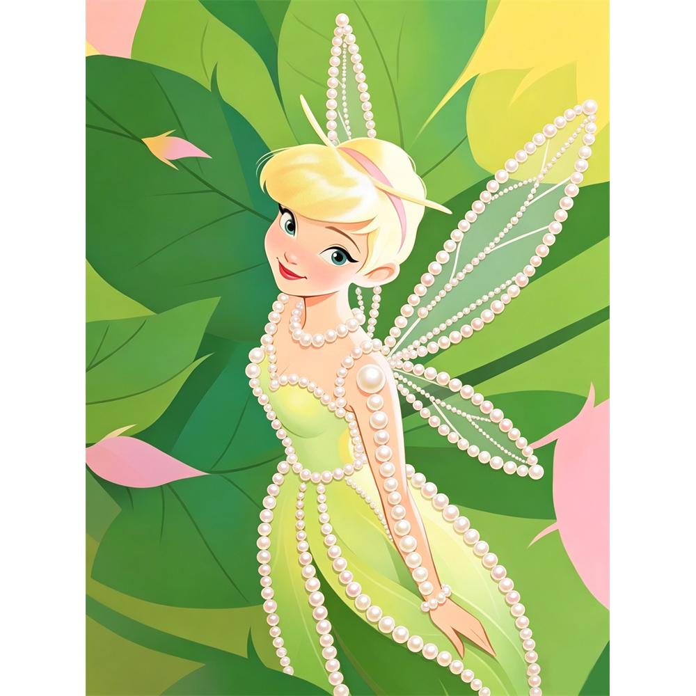 

Disney Pearl Art Tinker Bell DIY Pearl Painting Kit Pearl Art Wall Decor Suitable for Home Office Handmade Gift 30x40