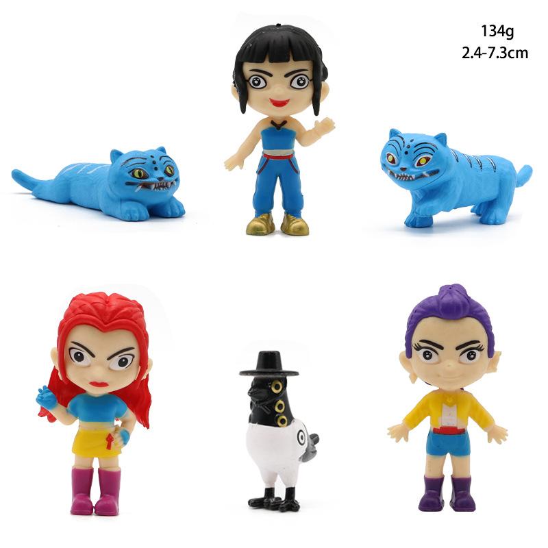 Anime Kpop Demon Hunters Figure Rumi Mira Zoey Derpys Tiger Figurine Toy Cute Desk Decoration Statues Ornament Kid Gifts