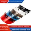 Retro Sunshade Visor for 3/4 Motorcycle Helmets - Universal Fit with Three Buttons