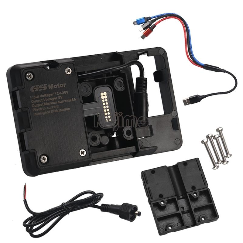 Für BMW F700GS F800GS F900XR F900R S1000XR R1200RS S 1000 XR Motorrad Kabelloses Ladegerät USB Navigation Handyhalter 12MM
