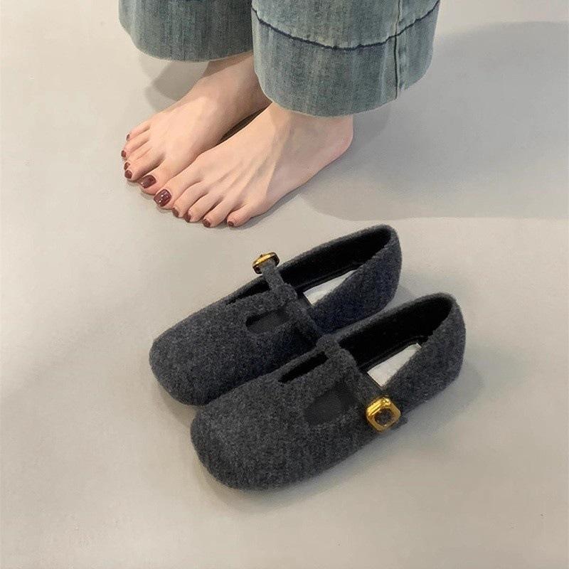 

Туфли Mao Mao женские туфли на платформе женские весенние и осенние новые французские вечерние балетки на плоской подошве Mary Jane 40 темно-серого