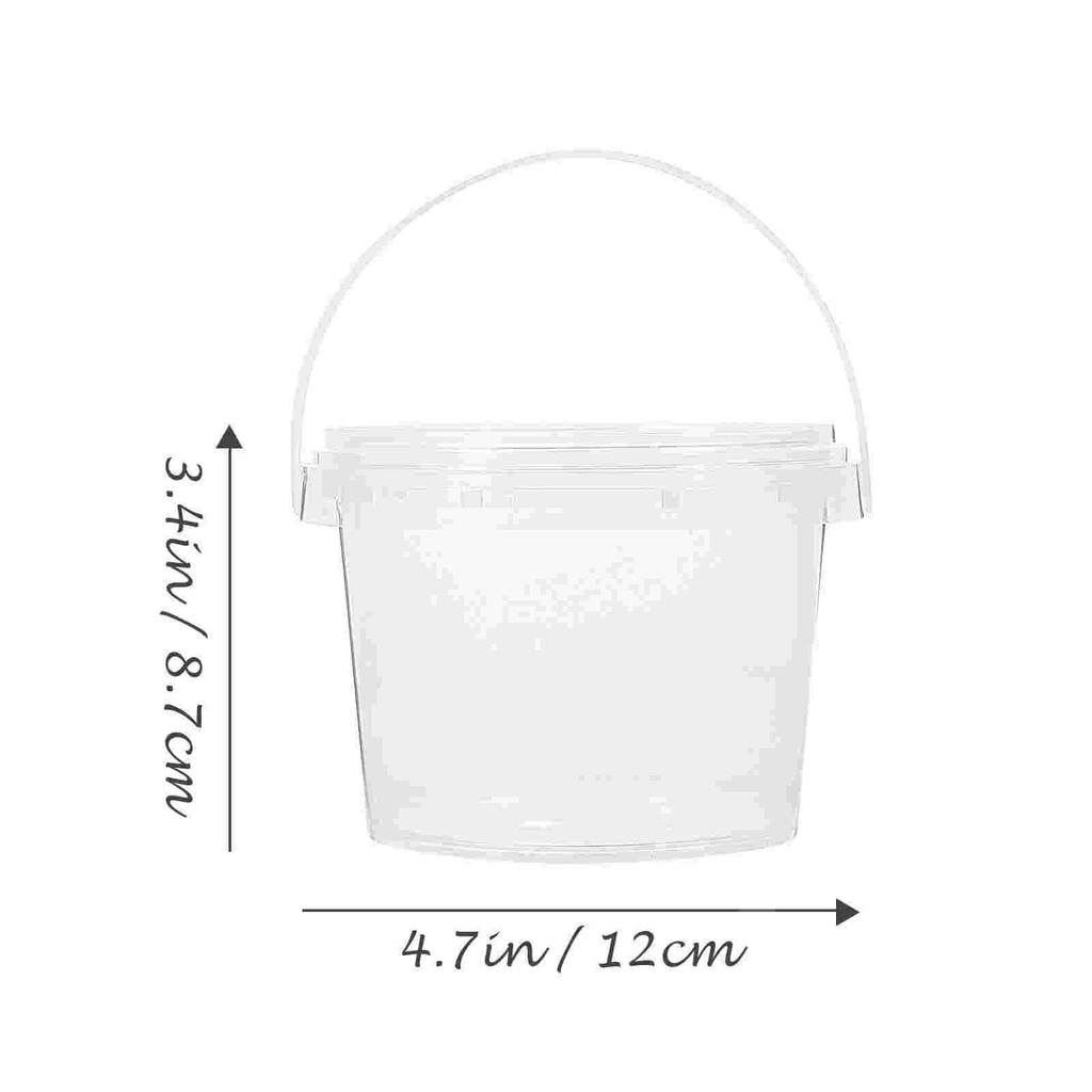 10pcs Plastic Storage Buckets Moisture Proof Round Containers Kitchen Canisters Lightweight Food Grade PP Jars Seal Lids