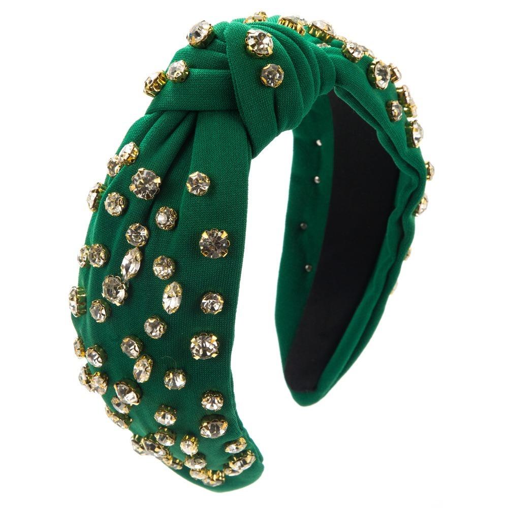 Full Diamond Knotted Headband Exaggerated Design Rhinestone Headband Women's Hair Accessories