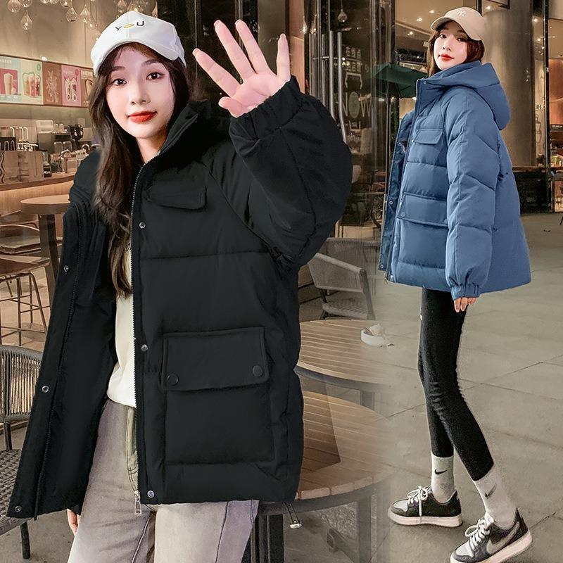 New bread clothes, short down cotton-padded clothes, women's loose autumn and winter coats, thickened cotton-padded jackets.