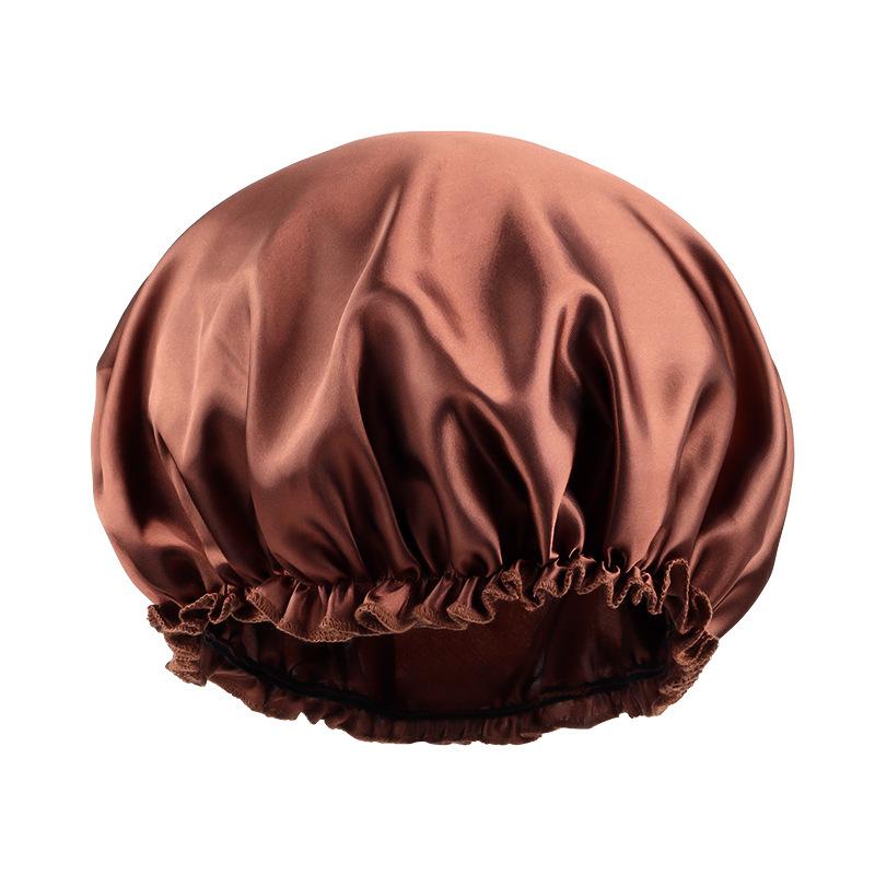 Satin Hair Caps Bonnets Elastic Band Adjust Headwear Curly Hair Cover Hat For Sleeping Women Dye the Hair Cap Styling Accessory