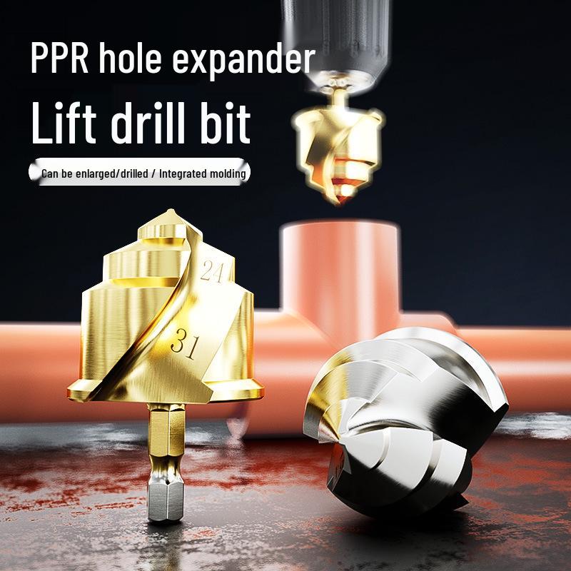 Three-Flute Hex Shank Reaming Bit for Water Pipe Repair with Phosphating Black Coating
