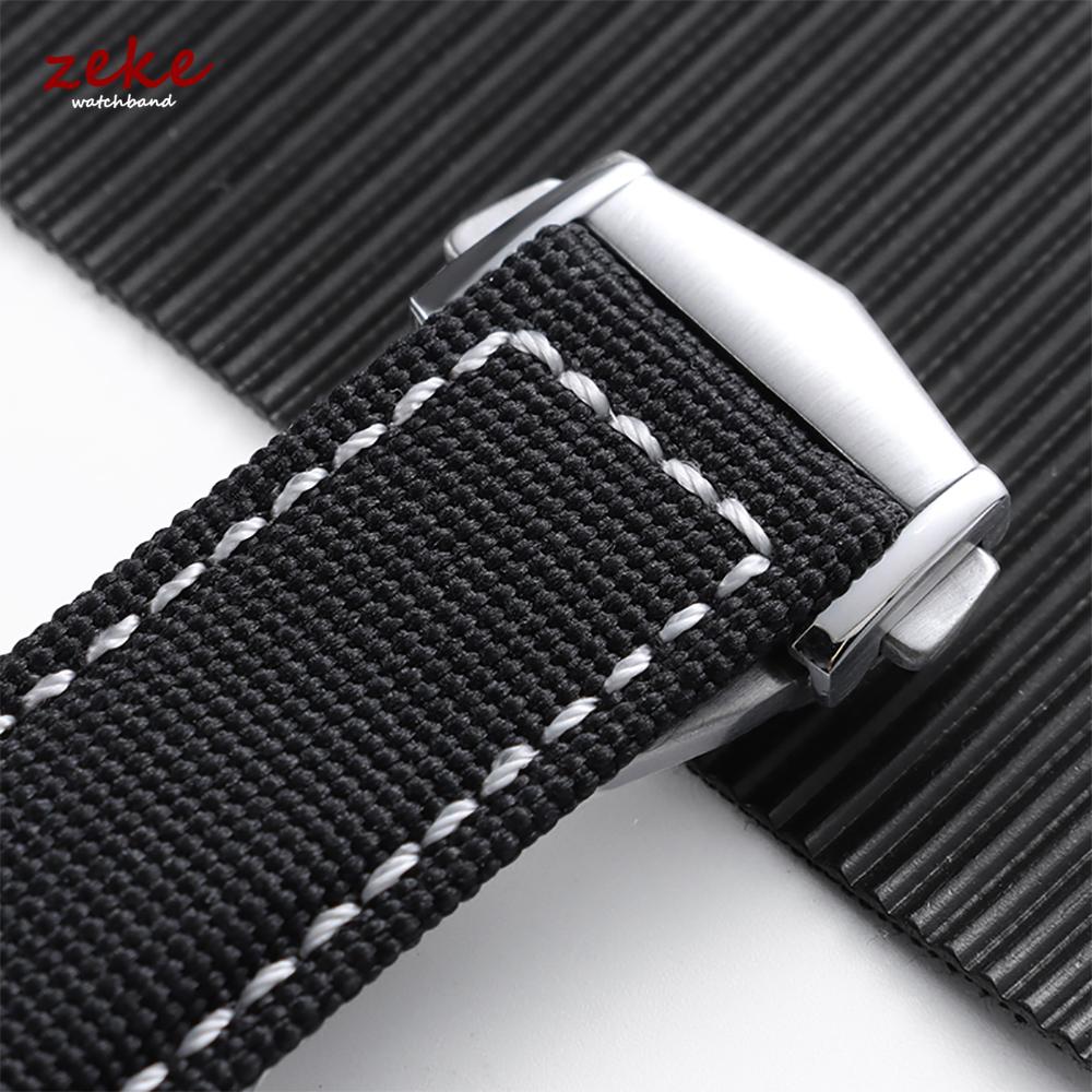 Cinturino per Orologio in Tela e Nylon da 20mm 22mm per Omega Seamaster 300 Cinturino per Speedmaster AT150 Fibbia Pieghevole Braccialetto Sportivo da Uomo