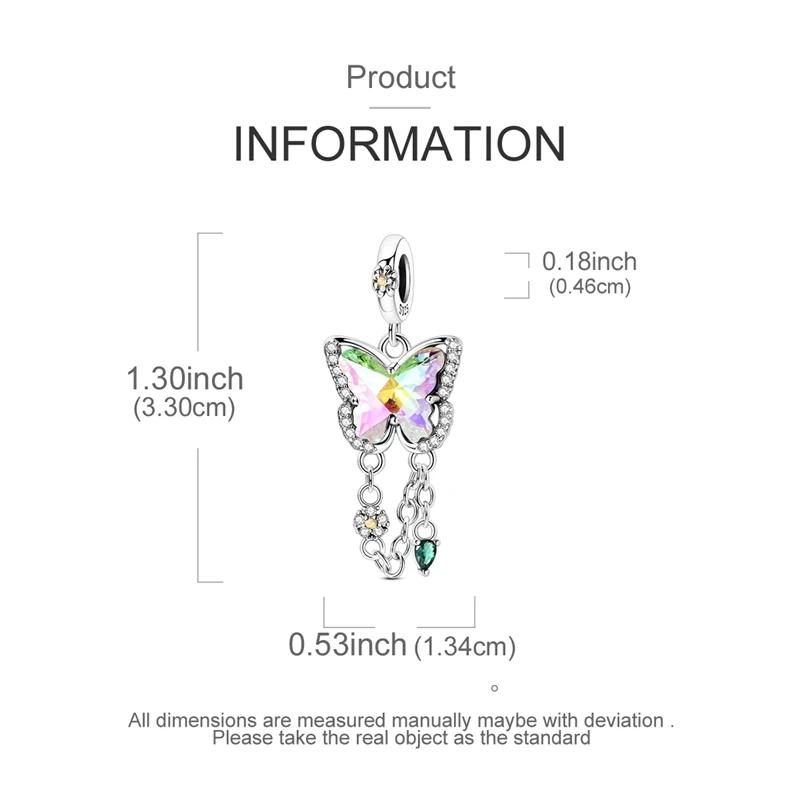 Authentic Charm Bead Charms copper Dreamy Butterfly Flowers Bead Charms Compatible With Charm Bead Charms Plata Bracelets for Women Jewellery Making D