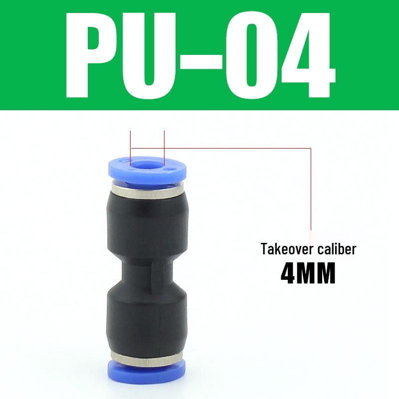 Pneumatic Quick-Connect T-Type Tee for Air Hoses, Equal Diameter, 4/6/8/10/12mm