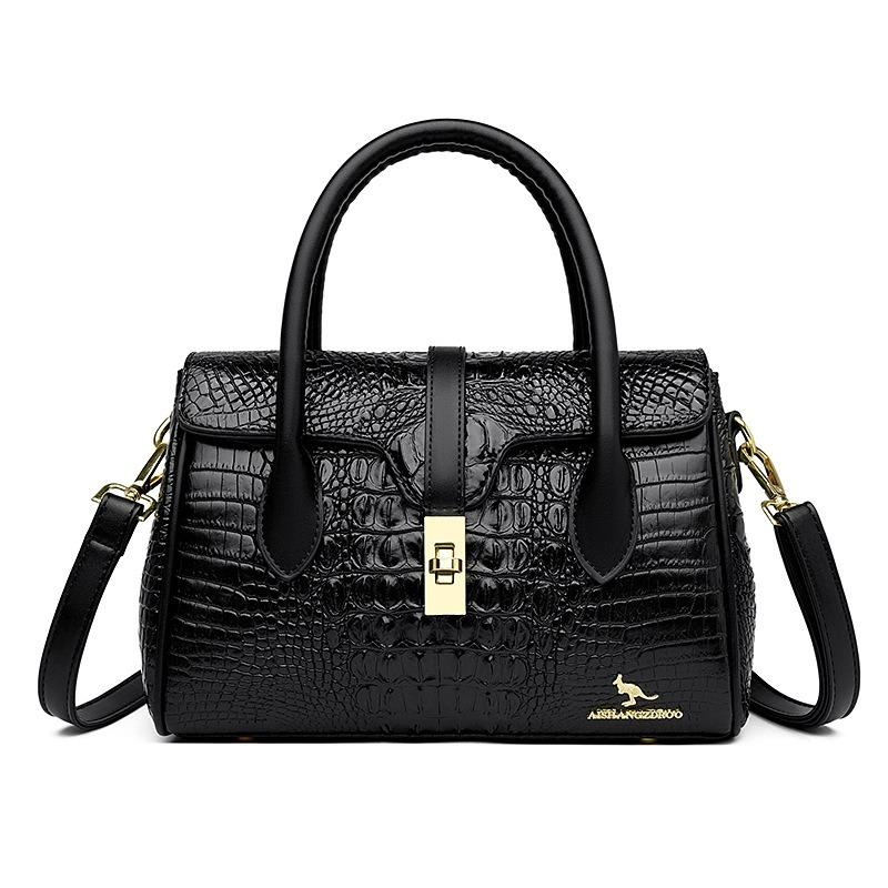 Crocodile pattern women's bag mother handbag new fashion women's large capacity shoulder crossbody light luxury