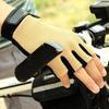 1 Pair Half Finger Gloves Skin-friendly Shock Absorption Nylon Roller Skating Anti-Abrasion Gloves