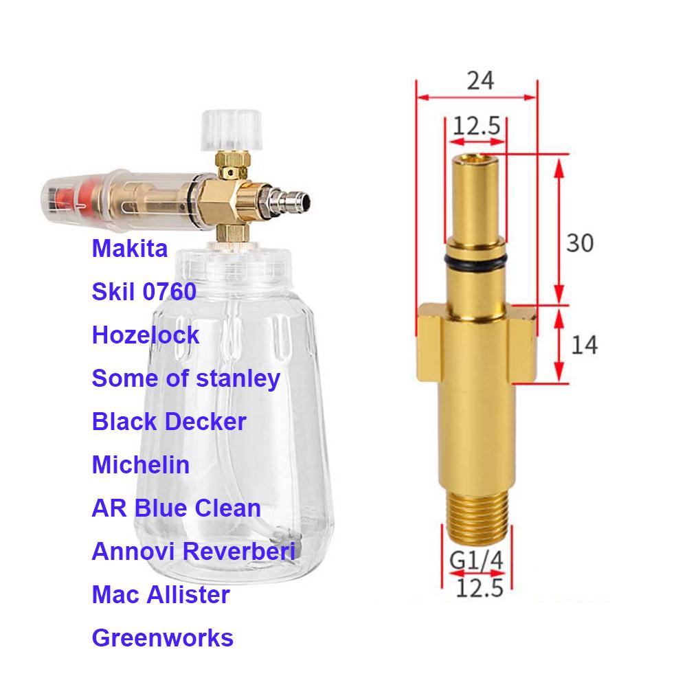 Car Washer Snow foam lance  Soap Foamer Sprayer  Gun Nozzle for Makita Greenworks Michelin Annovi Reverberi High Pressure Washer