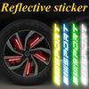 Reflective Decorative Sticker for Car,bicycle,Electric Vehicle Wheelbrow Protection Sticker Night Driving Safety Warning Sticker