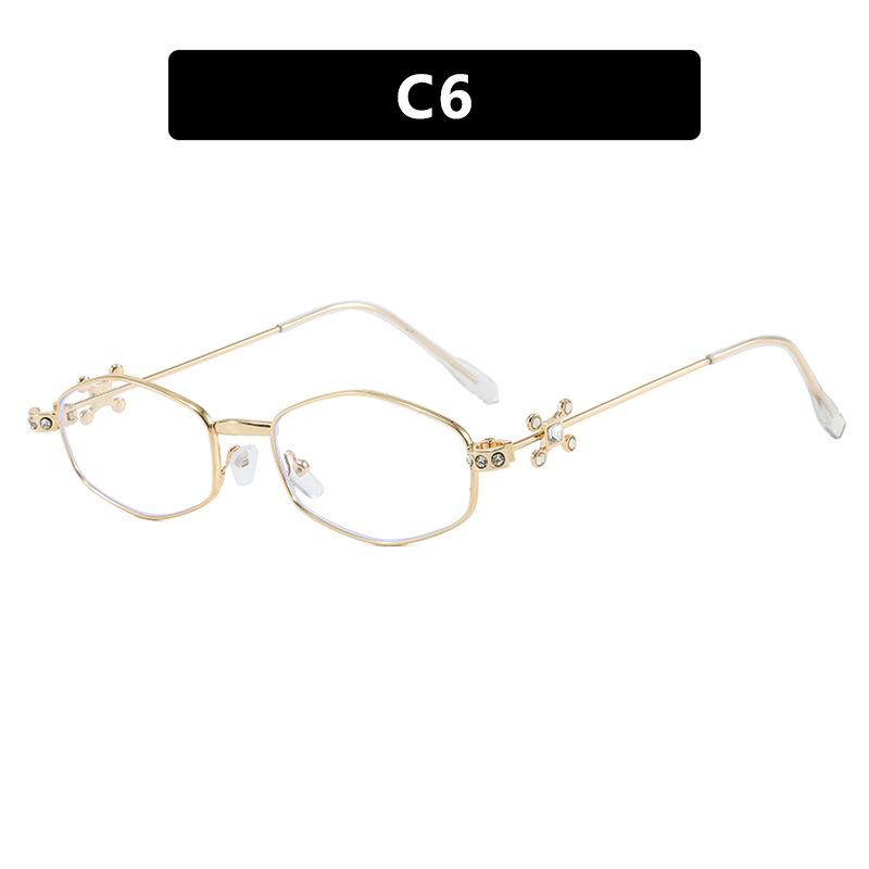 Irregular polygon jewelry sunglasses, new sunglasses, plain round face women's sunglasses