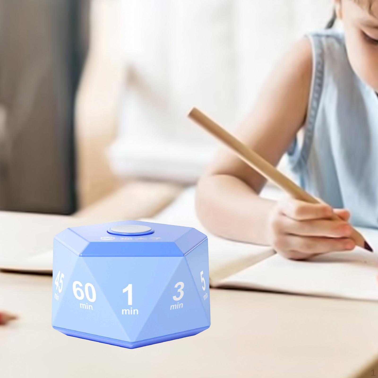 

Children Cube Timer Study Time Manager Custom Timing Multifunctional for Kitchen Classroom синій
