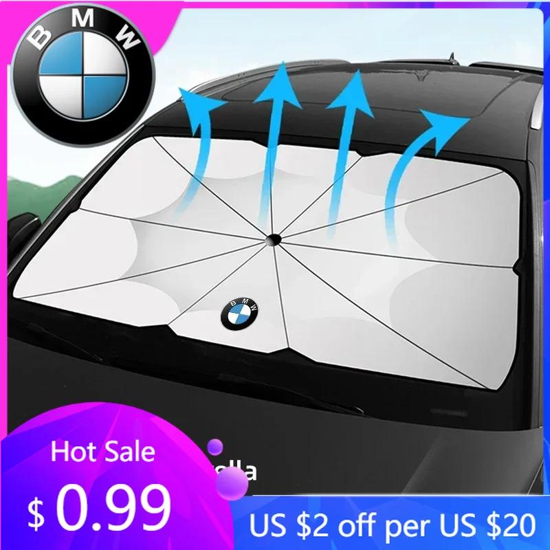 BAGW4 2026 Car Sticker Car UV Sunshade Umbrella Cover Foldable Heat Insulation Sun Blind For BMW Series G30 G32 F10 F20 F40 G20 G05 X1