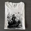 Vintage Knight Riding Snail Shirt, Retro Dark Academia Engraving, Medieval Fantasy Tee
