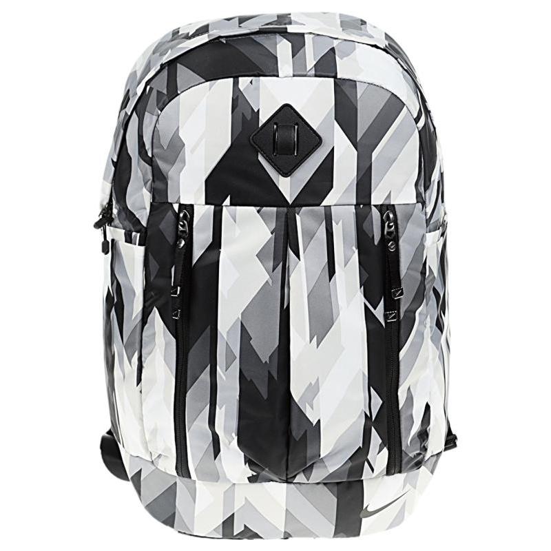 Nike Polyester Nylon Backpack Regular Unisex Black/White Casual