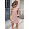New Women's Pocket Casual Summer Solid Color V-neck Dress