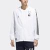 Adidas Neo Logo Print Bequeme Lässige Sportliche Kapuzenjacke Herren Oberbekleidung Weiß DW8174