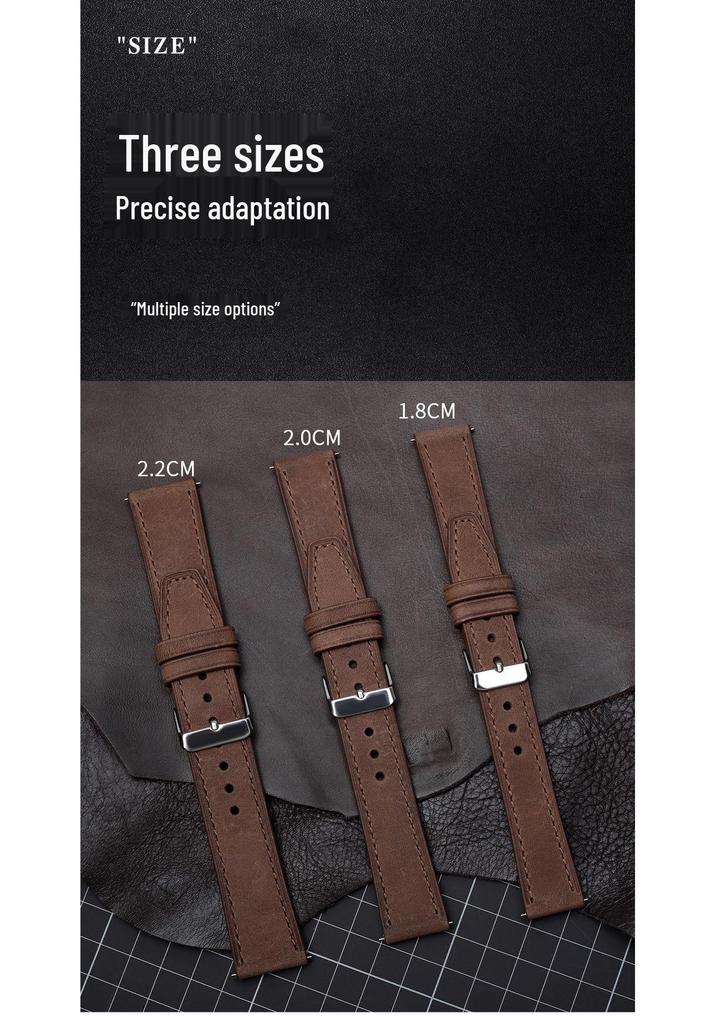 Genuine Leather Watch Strap for Fiyada Mach J-20 GA881007, Men's Cowhide, 22mm/20mm