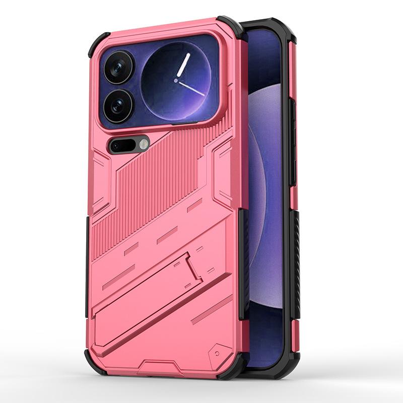 Applicable to Xiaomi 17ProMax punk phone case Xiaomi 15TPro bracket Xiaomi 14T anti-drop protective case