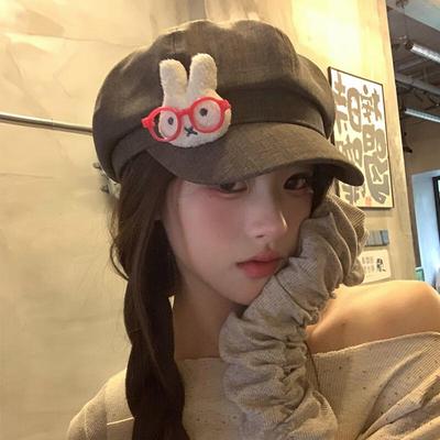 Cute Rabbit Cartoon Beret Hat