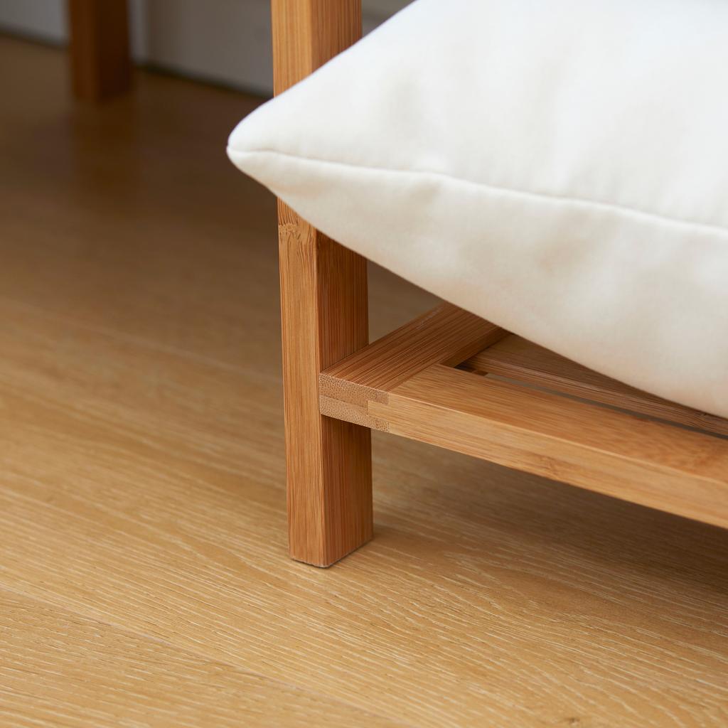 Bamboo Coat Rack with 6-Tier Shelving and Hanger Bar, 90x30x145cm, Natural Wood