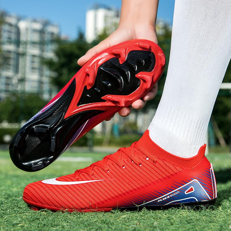 Hochwertige Herren-Fußballschuhe Gesellschaft Nicht-Rutschfeste Kunstrasen-Fußballschuhe für Damen TF/FG Trainings-Fußballplatz-Stiefel Chuteira Campo