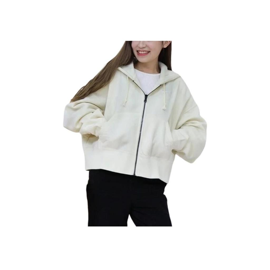 Nike Sports Casual Hooded Jacket Women Jacket Off-White DN4952-113