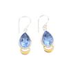 Tanzanite Gemstone 925 Fine Silver Handmade Jewelry Girls Earrings 1.5" For Gift EE-162-6