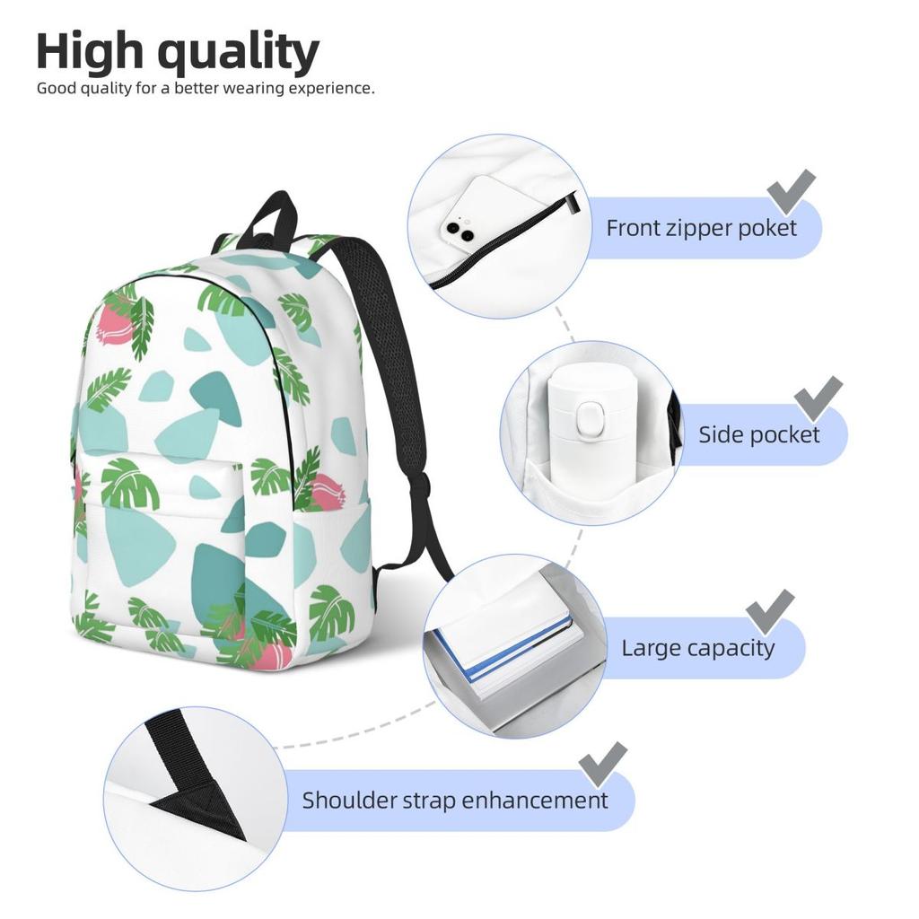 Ivysaur Pattern Backpack Hot Sale Daypack Large Capacity Children BookBag School Bag Shoulder Bags for Men Women
