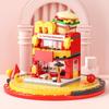 DIY Architecture Store Street View Food House Building Blocks Kit Girls Bricks Classic Movie Model Kids Toys For Children