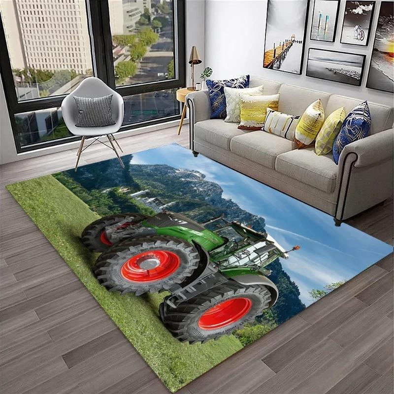 3D Truck Car Carpet Retro Tractor Non-Slip Carpet Rug for Living Room Bedroom Sofa Child Area Rug Home Decoration Floor Mat