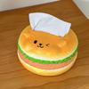 Decorative Burger Dog Tissue Box Collectible Hamburger Fun Tissue Box  Birthday Gift
