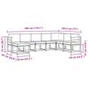 Outdoor Sofa Set with Cushions 8 pcs Natural and Anthracite