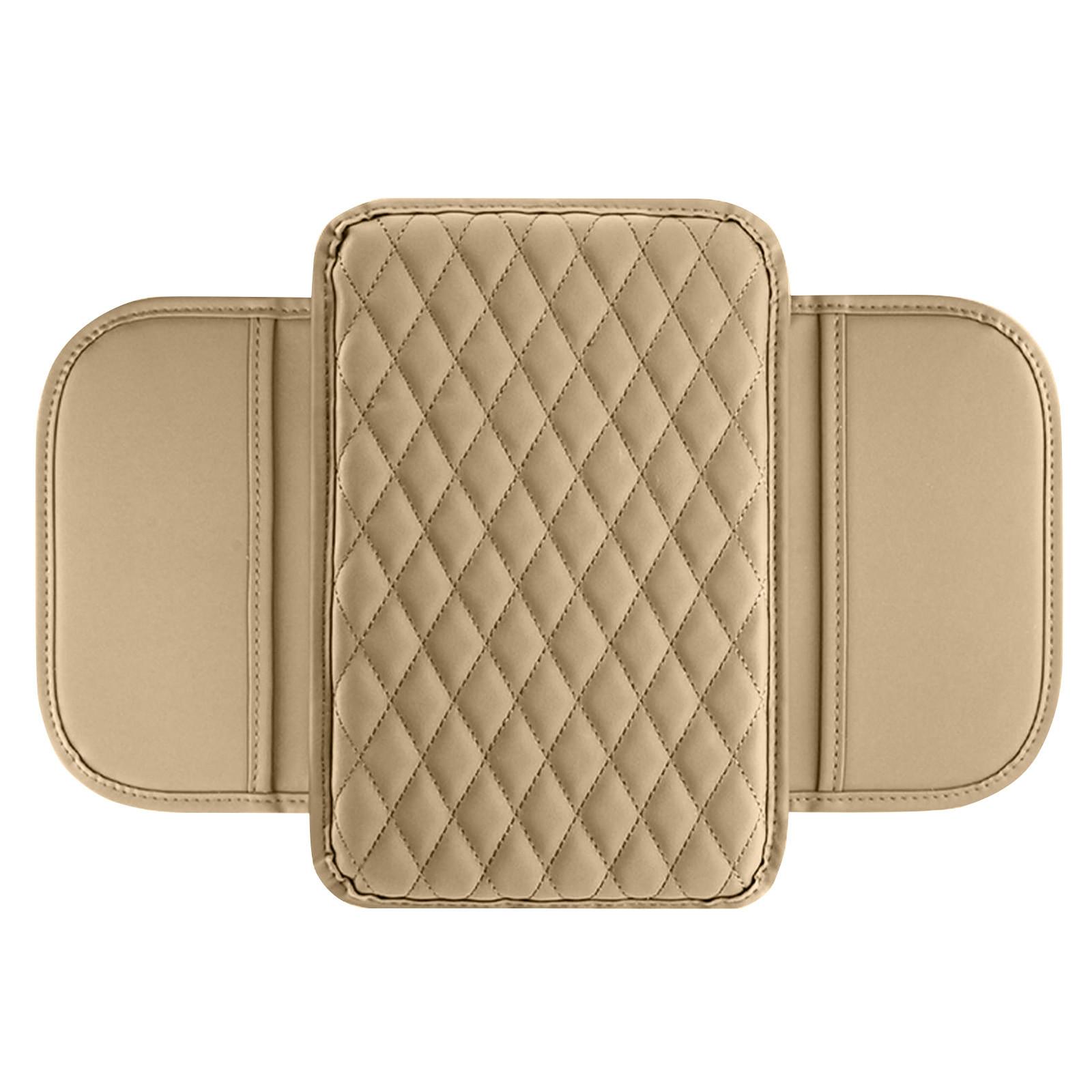 

Модернизированный чехол на центральную консоль автомобиля, подушка на подлокотник из кожи из микрофибры с 2 сумками для хранения One Size чёрный