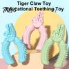 Safe Pet Toys Vise Shaped Dog Chew Toy, Bite Resistant TPR Puppy Teething Chewing Toy for Teeth Cleaning & Gum Massage