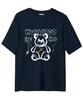 NTET Wounded Bear Short Sleeve T-Shirt Navy