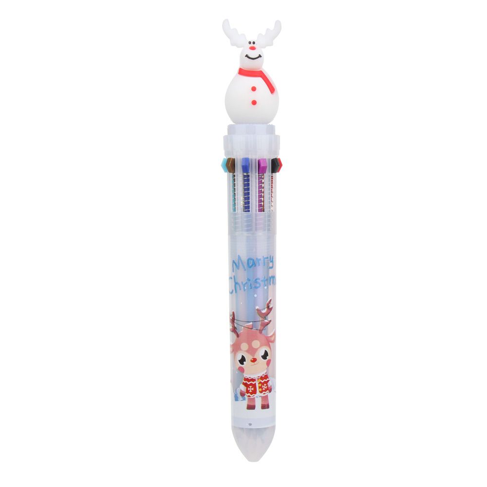 Boy Girls School Decor Santa Claus Pen Merry Christmas Cartoon Ball-point Pen Xmas Stationery