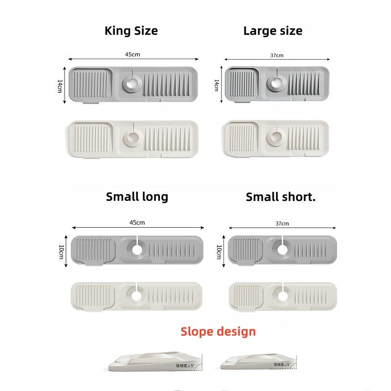 Kitchen Sink Holder Splash Guard Silicone Faucet Mat Bathroom Storage Organizer Faucet Drain Pad Sink Rack Kitchen Organizer